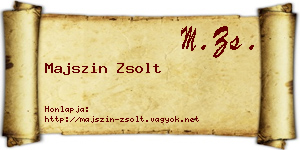 Majszin Zsolt névjegykártya